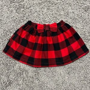 Carters buffalo plaid skirt Christmas outfit